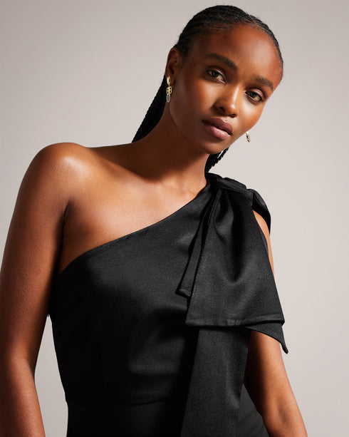 ORLIIE-Trousers-One Shoulder Jumpsuit With Giant Bow Detail- Ted Baker Romania